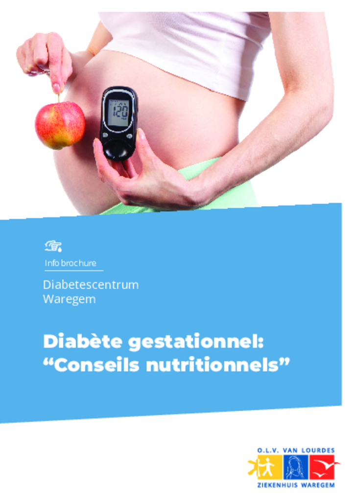 Brochure d'information au diabète gestattionnel: conseils nutritionnels
