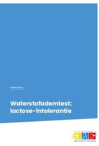 Waterstofademtest: lactose-intolerantie